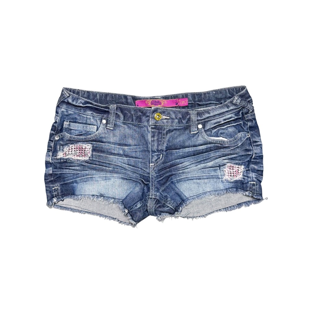 Celebrity Pink Womens Distressed Denim Shorts